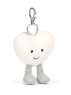 Amuseables Cream Heart Bag Charm