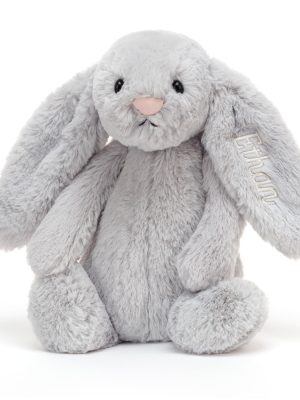 Personalized Bashful Silver Bunny Medium