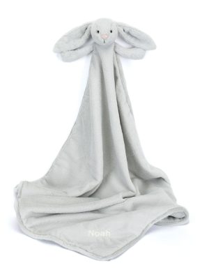 Personalized Bashful Silver Bunny Blankie