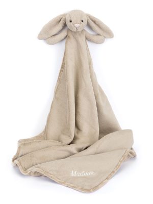 Personalized Bashful Beige Bunny Blankie