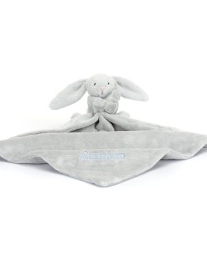 Personalized Bashful Silver Bunny Soother